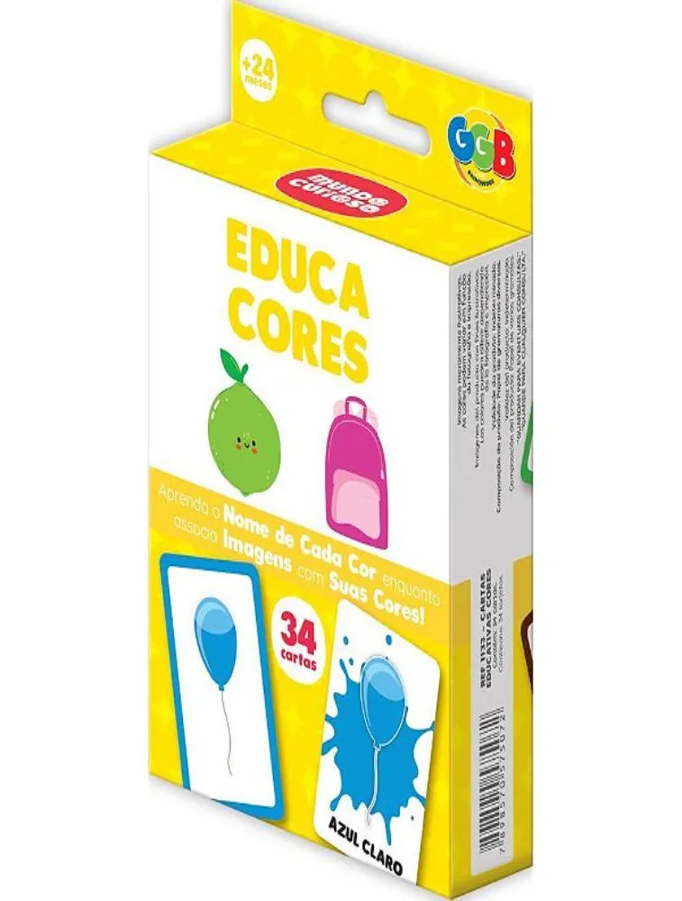 Jogo de Cartas: Educa Cores