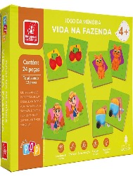 Jogo da Memória em Madeira: Vida na Fazenda