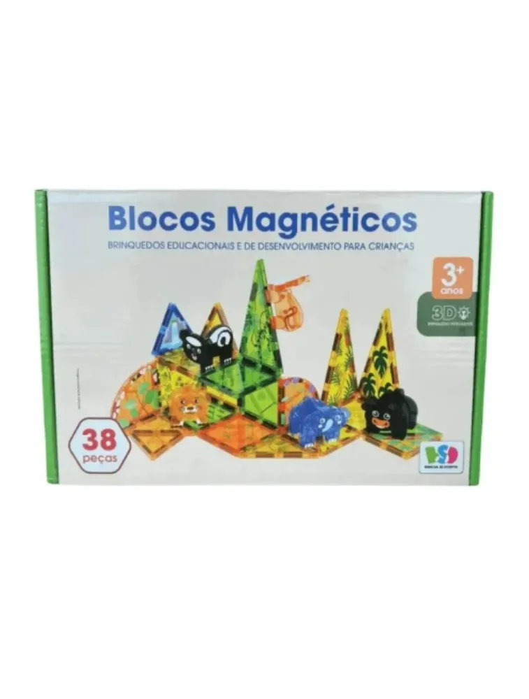 Blocos Magnéticos Safari 38 Peças