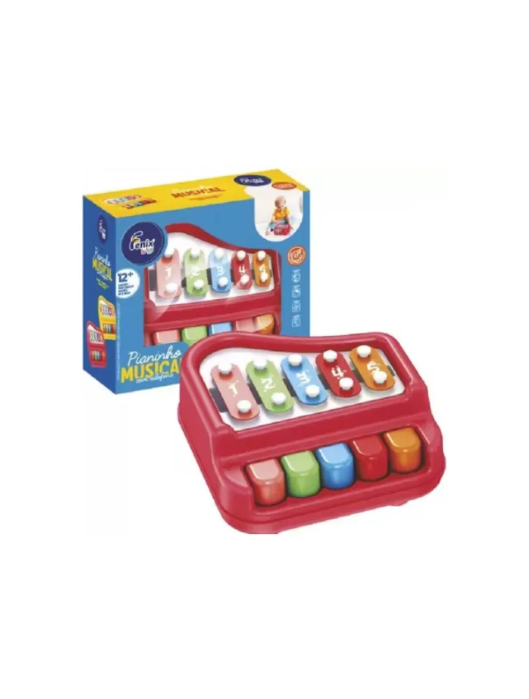 Pianinho com Xilofone Vermelho