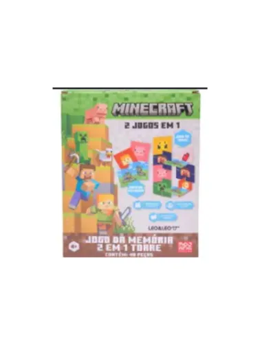 2 em 1: Jogo da Memória e Torre MINECRAFT