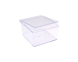 CAKE BOX CRISTAL QUADRADA C/ TAMPA (1,5 L) BLUESTAR