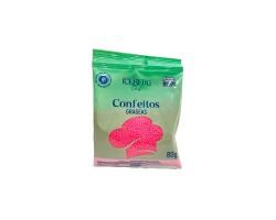 CONFEITO COLORIDO ROSA 80G ICEBERG