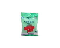 CONFEITO COLORIDO VERMELHO 80G ICEBERG
