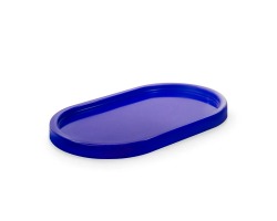 BANDEJA DECORATIVA OVAL 22X13CM- AZUL ROYAL TASIL