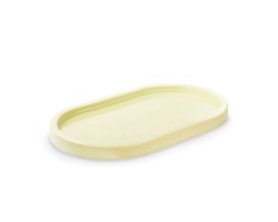 BANDEJA DECORATIVA OVAL 22X13CM- BEGE TASIL
