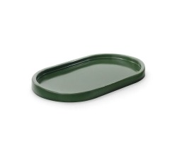 BANDEJA DECORATIVA OVAL 22X13CM- VERDE MILITAR TASIL