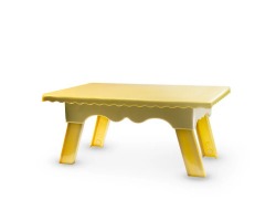 MESINHA DECORATIVA RENDA - DOURADO TASIL