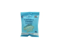 CONFEITO PEROLADO COLOR AZUL TUQUESA 80G ICEBERG