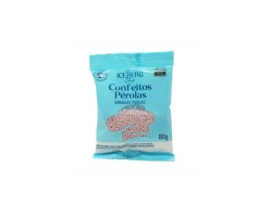 CONFEITO PEROLADO ROSA 80G ICEBERG