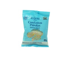 CONFEITO PEROLADO COLORIDO 80G ICEBERG