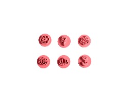 KIT CARIMBOS FLORES ROSA BEBE (2 CM)  BLUESTAR