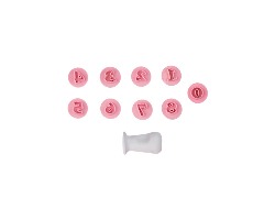 KIT CARIMBOS NUMEROS FOFOS ROSA BEBE (2 CM) C/10  BLUESTAR