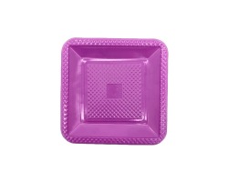 PRQLL-15 PRATO PLASTICO QUADRADO 15 CM LILAS C/10 FORFEST