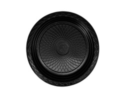 PRPT-15 PRATO PLASTICO 15 CM PRETO C/10 FORFEST