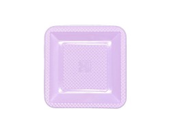 PRQYLL-15 PRATO PLASTICO QUADRADO 15 CM LILAS CANDY C/10 FORFEST