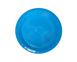 PRAC-18 PRATO PLASTICO 18 CM  AZUL CLARO  C/10 FORFEST