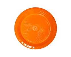 PRLA-18 PRATO PLASTICO 18 CM LARANJA  C/10 FORFEST