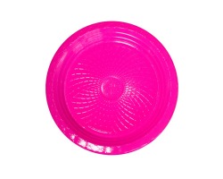 PRPK-18 PRATO PLASTICO 18 CM PINK C/10 FORFEST