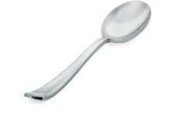 COLHER REFEICAO PREMIUM PRATA C/10  SILVER PLASTIC