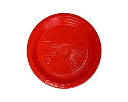 PRVM-18 PRATO PLASTICO 18 CM VERMELHO C/10 FORFEST