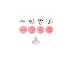 KIT CARIMBOS LETRAS ROSA BEBE C/35  BLUESTAR