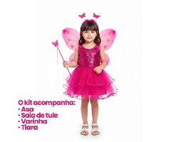 FANTASIA 30CM MODELO BORBOLETA  PINK FOX IMPORT