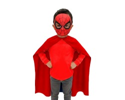 KIT CAPA + MASCARA H. TEIA HOMEN ARANHA  ALPHAFESTAS