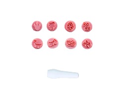 KIT CARIMBOS DINOSSAUROS ROSA BEBE  BLUESTAR