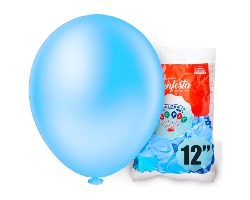 BALAO LISO RED. 12 AZUL CLARO  25 UN PIC PIC