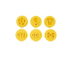 KIT CARIMBOS FUTEBOL AMARELO (2 CM)  BLUESTAR