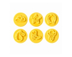 KIT CARIMBOS COWBOY AMARELO (2 cm) - 7 PC BLUESTAR