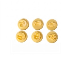 KIT CARIMBOS ASTRONAUTA AMARELO (2 cm) - 7 PC BLUESTAR