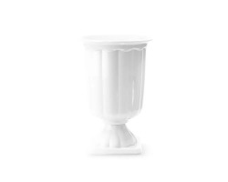 VASO GREGO Ø12,5CMX19CM - BRANCO TASIL