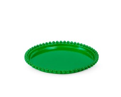 BANDEJA REDONDA PEROLA 18CM- VERDE BANDEIRA TASIL