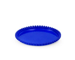 BANDEJA REDONDA PEROLA 18CM- AZUL ROYAL TASIL