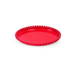 BANDEJA REDONDA PEROLA 18CM- VERMELHO TASIL