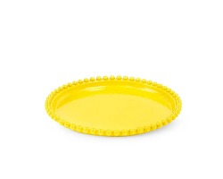 BANDEJA REDONDA PEROLA 18CM AMARELO CANARIO TASIL