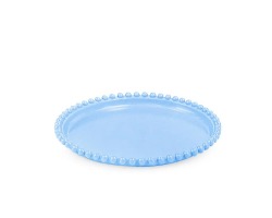 BANDEJA REDONDA PEROLA 18CM- AZUL BB TASIL