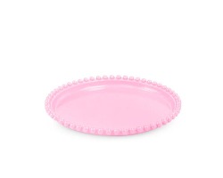 BANDEJA REDONDA PEROLA 18CM- ROSA BB TASIL