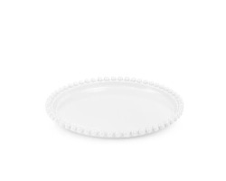 BANDEJA REDONDA PEROLA 18CM- BRANCA TASIL
