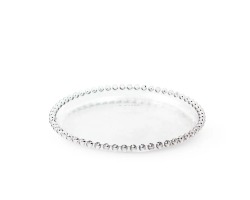 BANDEJA REDONDA PEROLA 18CM- TRANSPARENTE TASIL