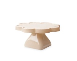 BOLEIRA FLOR 22X11CM PE QUADRADO - BEGE TASIL