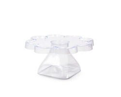 BOLEIRA FLOR 22X11CM PE QUADRADO - TRANSPARENTE TASIL