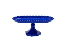 BOLEIRA PEROLA OBLONGA 25 X 14 CM - AZUL TURQUESA -PRODU FEST
