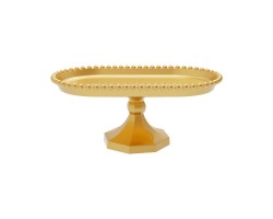 BOLEIRA PEROLA OBLONGA 25 X 14 CM - DOURADO -PRODU FEST