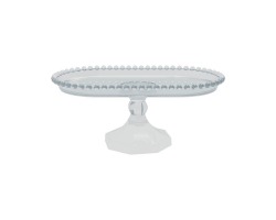 BOLEIRA PEROLA OBLONGA 25 X 14 CM - CRISTAL - PRODU FEST