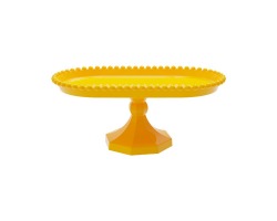 BOLEIRA PEROLA OBLONGA 25 X 14 CM - AMARELO -PRODU FEST