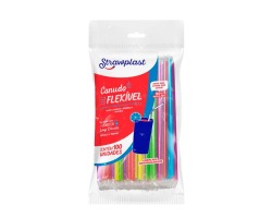 CANUDO FLEX SACHE 6MM C/100 MISTO PP CS-312 STRAWPLAST