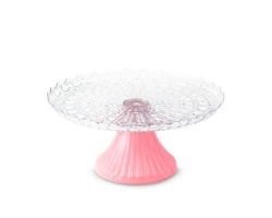 BOLEIRA CAKE RENDA 19CM - ROSA GLOSS TASIL